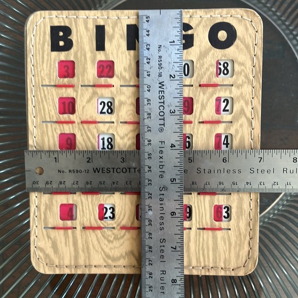 Bundle of 10 vintage Bingo cards faux wood board game cards boards 60s - Picture 4 of 13